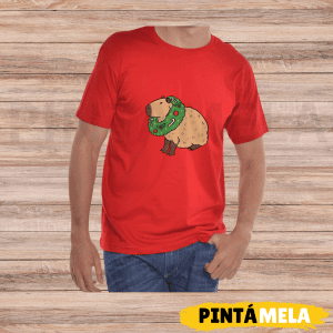 Camiseta Roja Adulto C/R- Hombre - Capibara