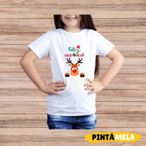 Camiseta Blanca C/R- Niñ@ – Reno Niña F.N