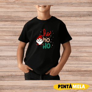 Camiseta Negra C/R- Niñ@ – P.N Ho Ho Ho