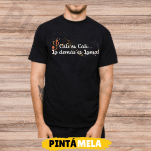 Camiseta Negra Adulto C/R- Hombre - Cali es Cali